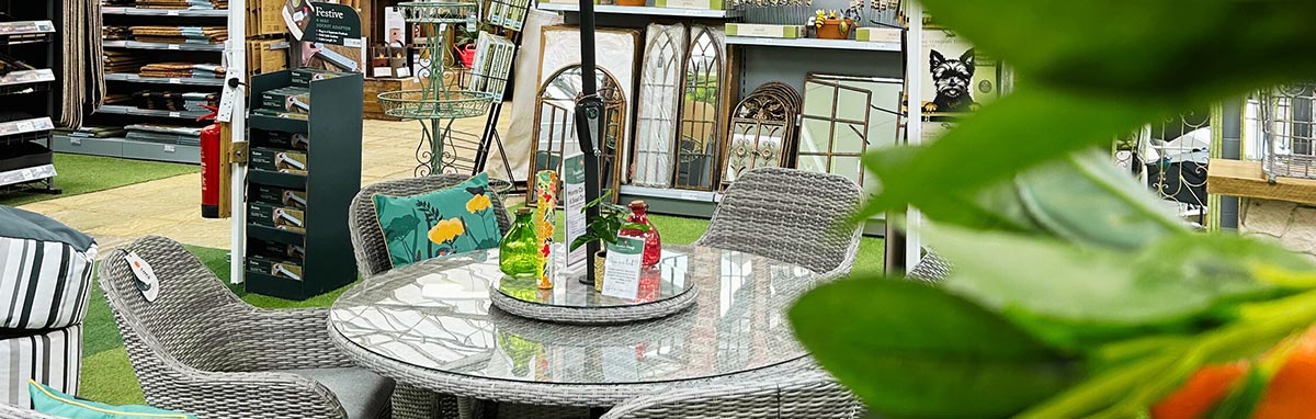 Garden Furniture at Meadow Grange Farm Shop near Canterbury