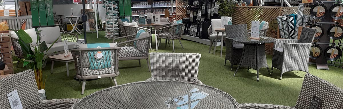 Garden Furniture at Meadow Grange Farm Shop near Canterbury