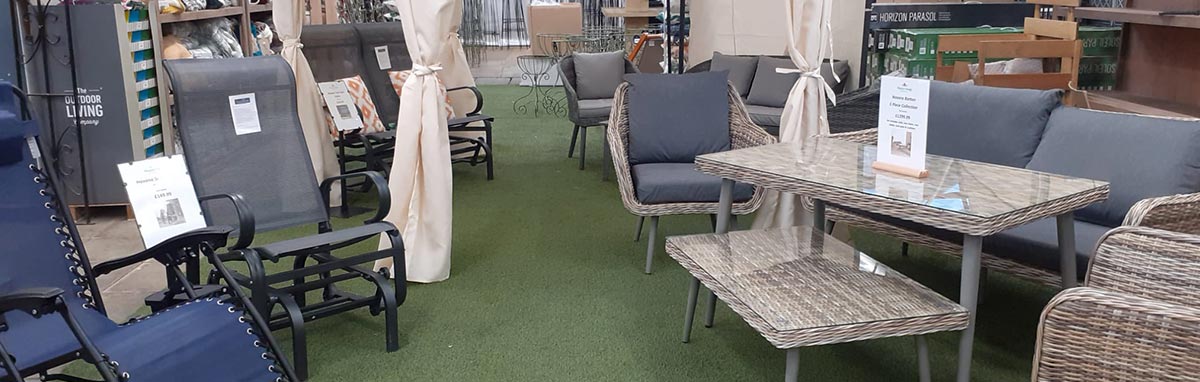 Garden Furniture at Meadow Grange Farm Shop near Canterbury